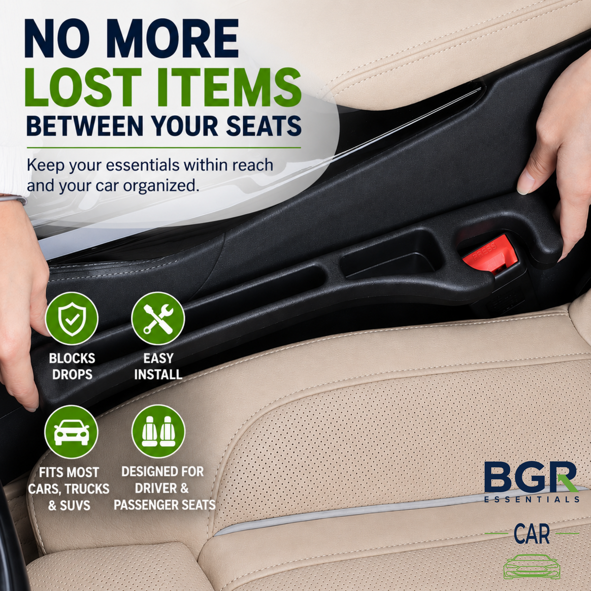 Car Seat Gap Filler – 2 Pack