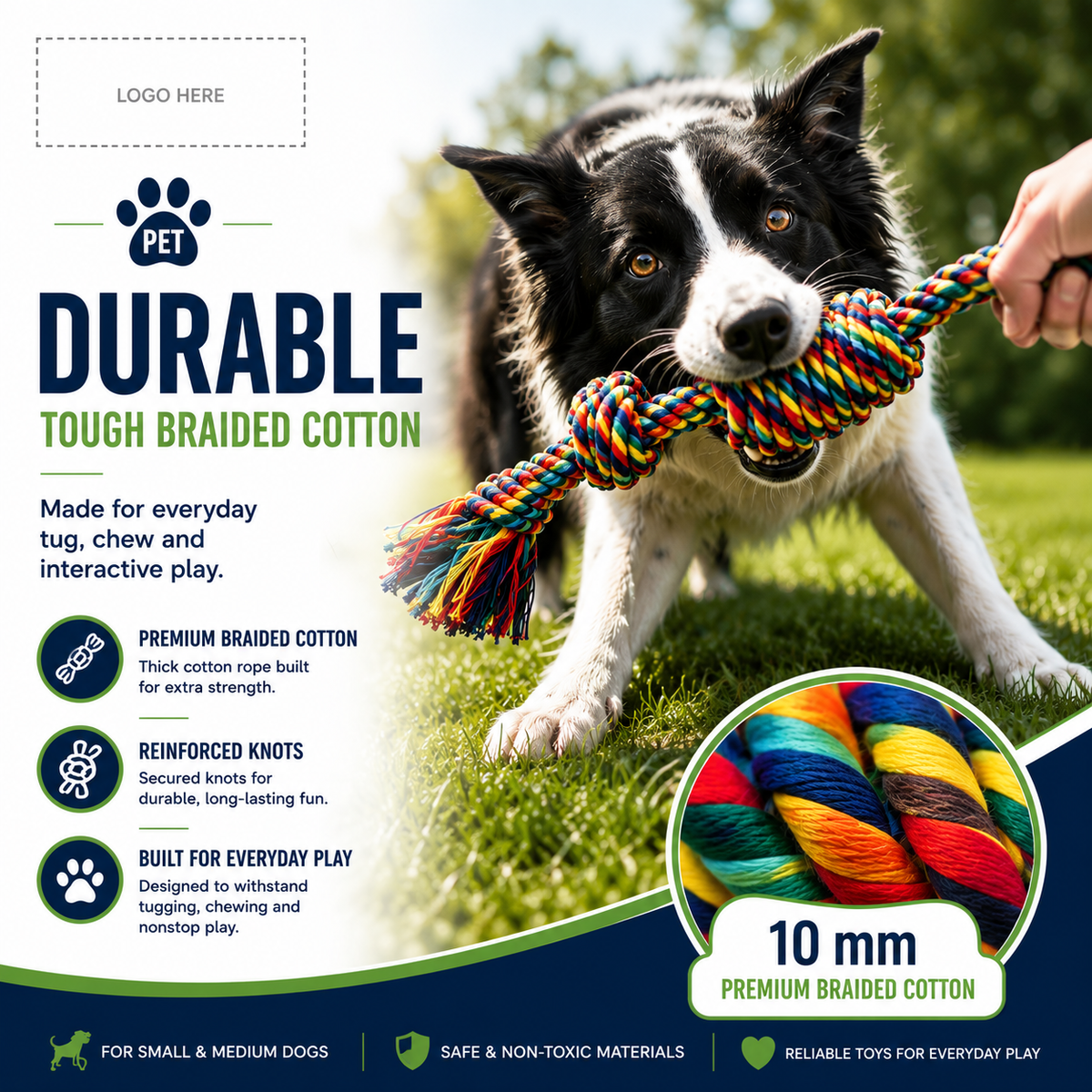 Classic Cotton Rope Dog Toys – 4 Pack