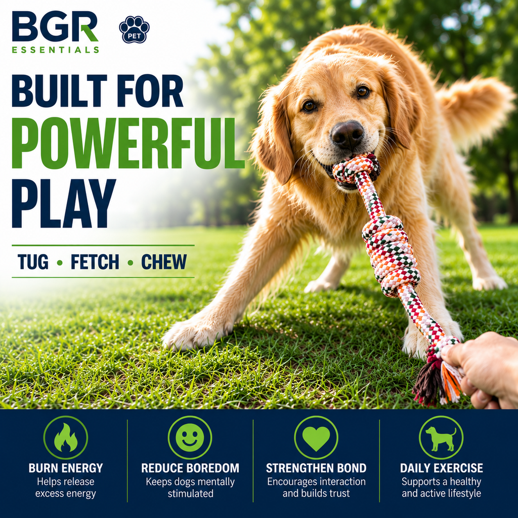 Heavy Duty Cotton Rope Dog Toys – 6 Pack