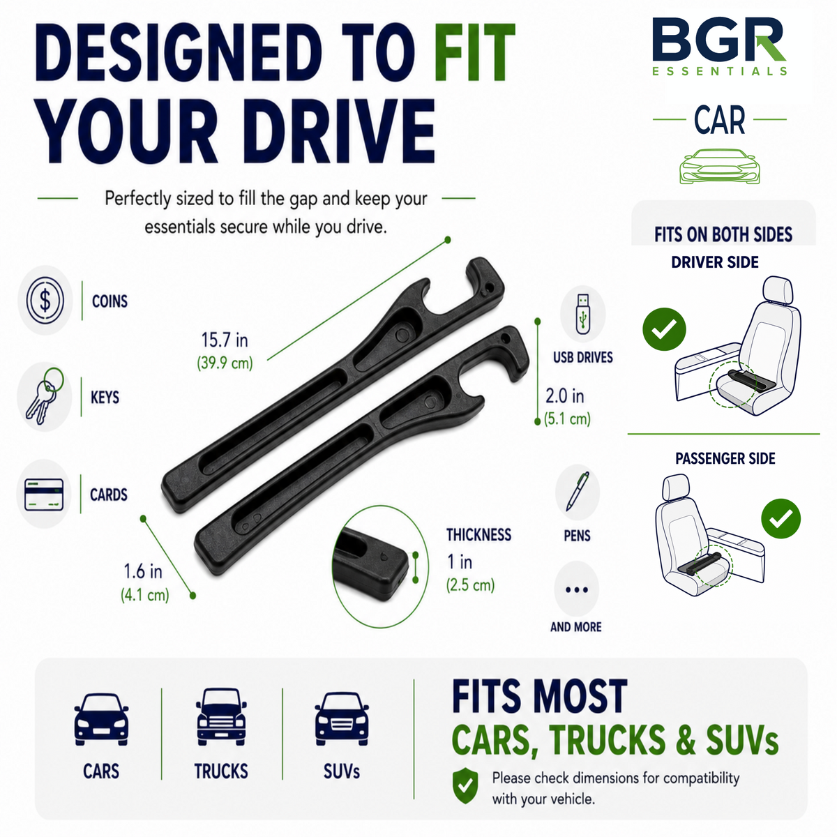 Car Seat Gap Filler – 2 Pack